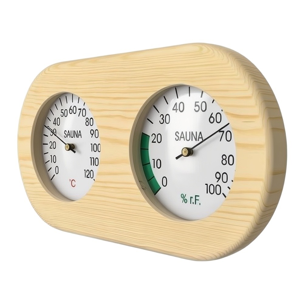 Spa And Wellness Center - Dual Temperature Humidity Gauge Pinus Sylvestris